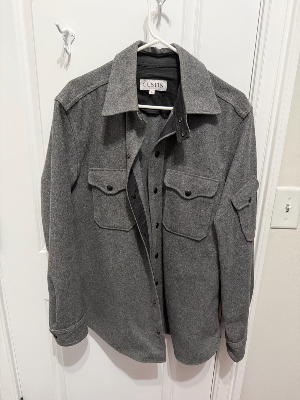 Gustin Men's Gray Wool CPO Field Jacket